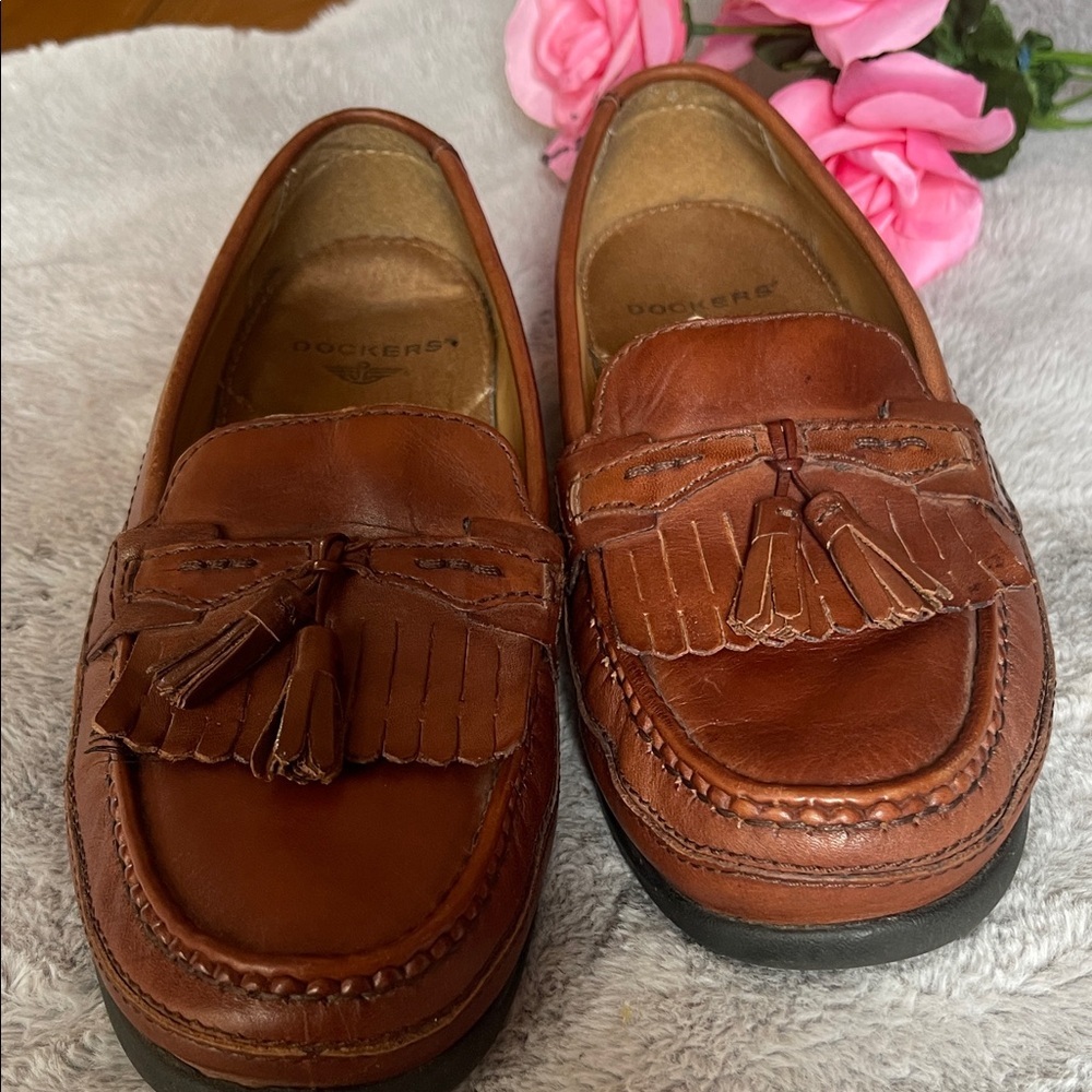 Dockers Men’s Chestnut Leather Tassel Loafers
